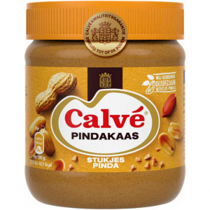Pindakaas met stukjes pinda